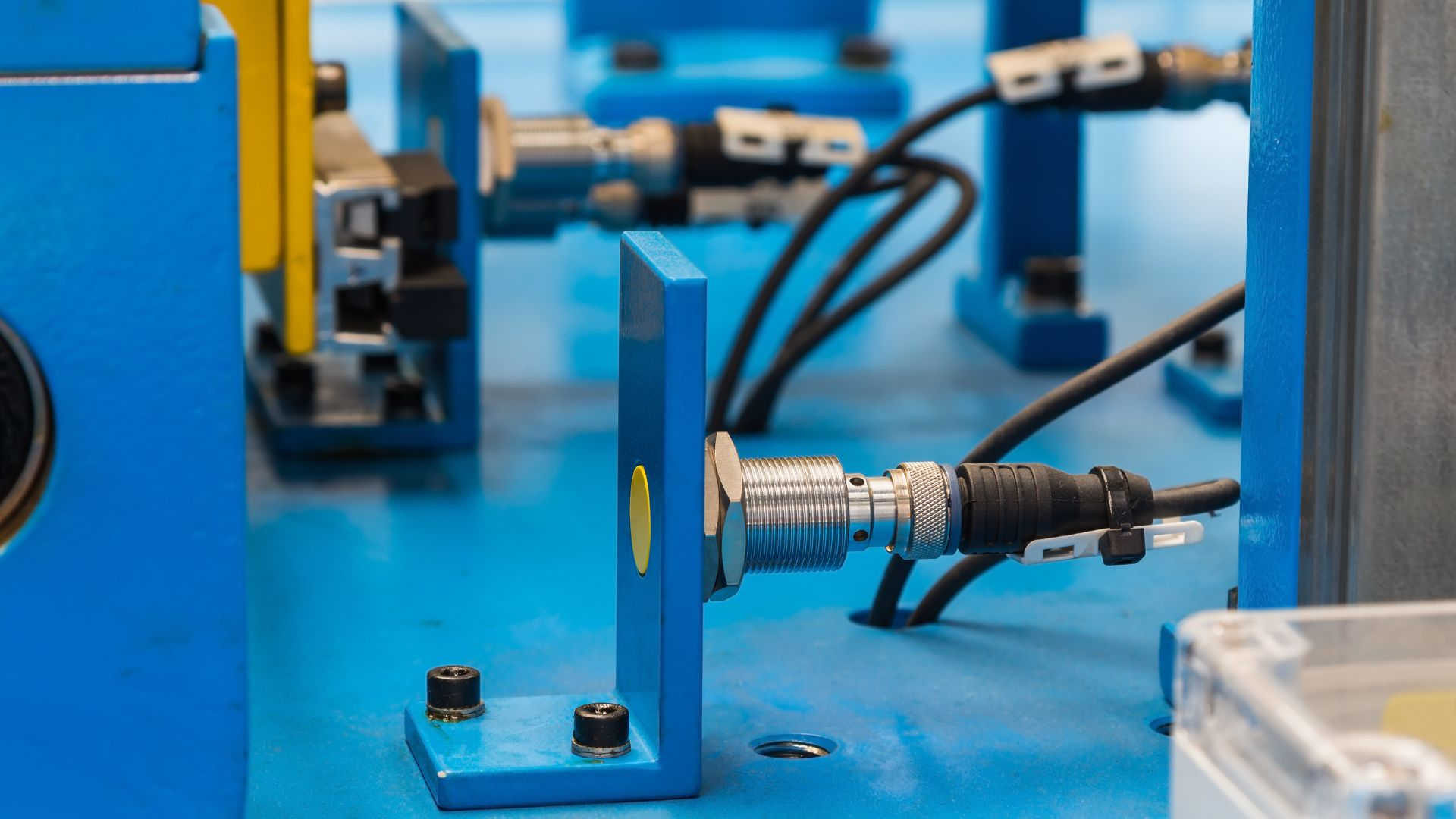 Factory automation sensors mounted on a machine